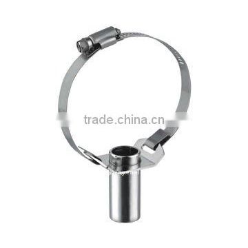 Stainless steel pipe clamp for milking