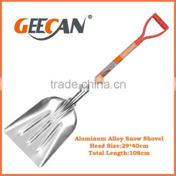 Aluminum Alloy Snow Shovel With Wooden Handle