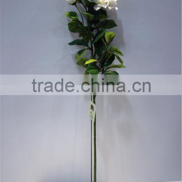 Home and outdoor garden table wedding gate decoration 60cm or 24inches Height artificial 3 heads white flowers E04 0608