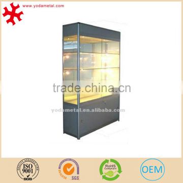 Floor standing glass jewelry display stand and showcase with led lights