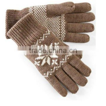 Men Acrylic Fashion Winter Warm Knitted Gloves