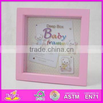 2016 hot sale baby wooden photo frame digital, most popular wooden photo frame digital W09A019