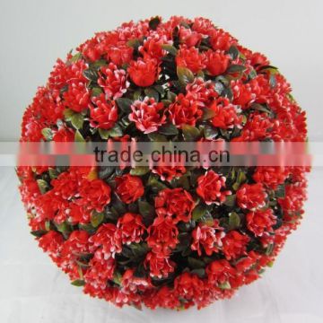Artificial Plastic Red rose flower ball Wedding flower ball