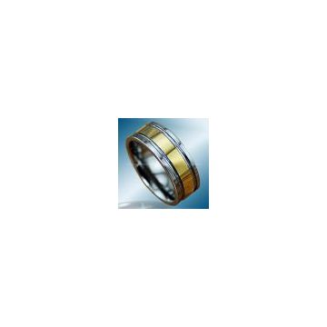 Engraved Gold Plated Tungsten Ring For Men Wholesales