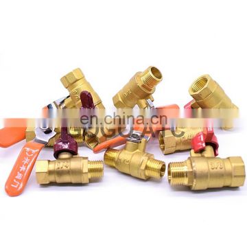 Gas natural gas brass ball valve switch long handle thicken valve butterfly handle DN10 3/8 water valve