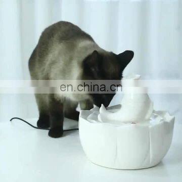 Ceramic collapsible automatic pet water feeder electricity smart fountain pet dog water bowl