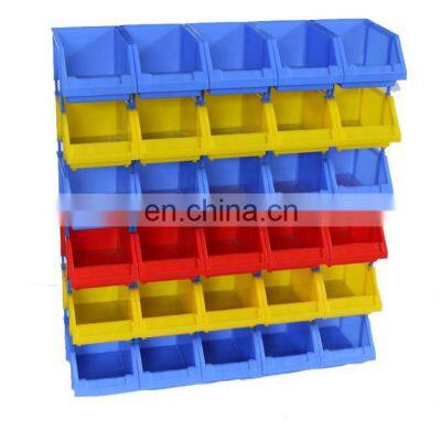 Hang and Stack Bin Front Loading Stackable Plastic Bins for Storage Organizing Tools