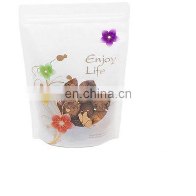 Custom printed plastic resealable zipper food scented tea frosted mylar bag