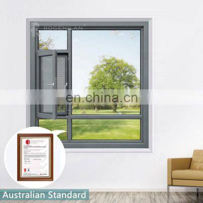 Latest aluminum frame thermal break swing window australian standard