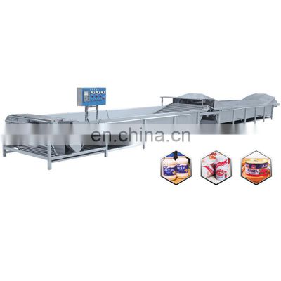 Roller continuous canned jam tunnel pasteurizer / bottle beverage pasteurization machine