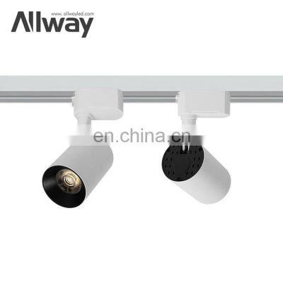 ALLWAY High Efficiency Dimmable Anti Glare COB Track Lights Street 10w 20w 30w Led Spotlight