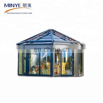 Shanghai factory hot sell china brand Aluminum Sun room winter garden glass house