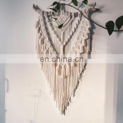 Macrame classic wall hanging with tassels / Boho home wall decoration