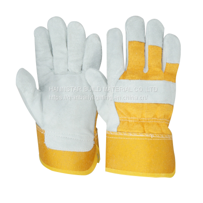 Leather Industrial Welding Gloves Function Anti Heat Industrial Safety Leather Welding Gloves
