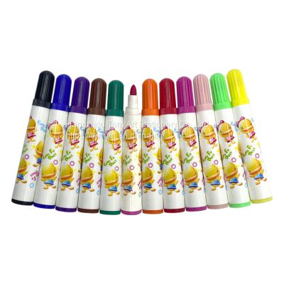 supplier custom logo multi color watercolor marker felt tip color ink rainbow water color marker pens sets for gifts