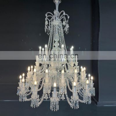 European Glass Arms K9 Crystal Chandelier Wedding Hall Decorations Candles Chandelier