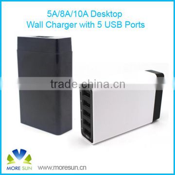 Output 50W 10A Desktop shape family using multi 5 ports charger Wall USB Travel Charger