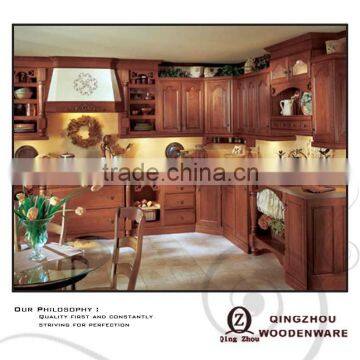 walnut wooden kitchen cabinet