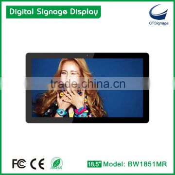 18.5 inch stretched LCD advertising display with android system;stretched screen android
