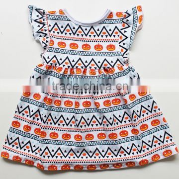 2016 hot sale boutique pumpkin pattern dress cap sleeves girl dress baby pearl dress                        
                                                Quality Choice