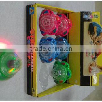 2015 Hot Selling LED Flower Electronic Flashing Spinning Top for Kids