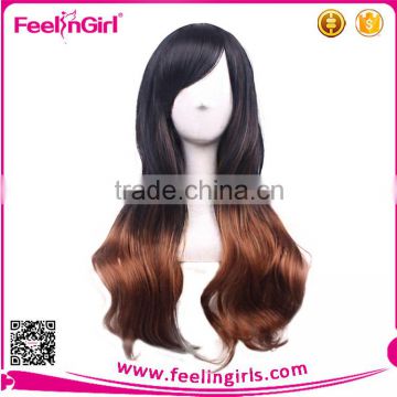 Top selling high quality synthetic black wig for women