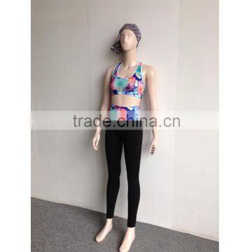 2016 China Factory Wholesale Hot Seller Printed Tight Top Quality Gym Sportswear Two Pieces Fur High Waist Yoga Sets