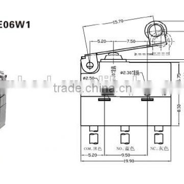 G9 sealed subminiature micro switch IP67