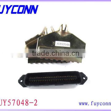 TYCO RJ21 180 degree cable outlet Connectors 50 pin Plug male crimp type IDC Connector 2.16mm centerliner
