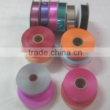 color solid and metallic poly curly ribbon roll