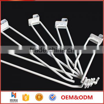 Huohua wholesale high quality white install on square tube wire hook