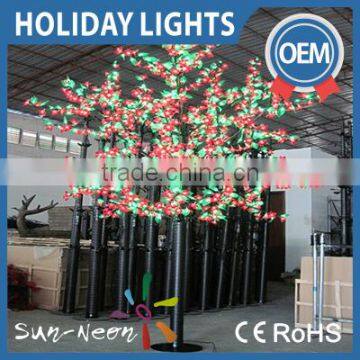 led solar and crystal decoration outdoor lighted trees