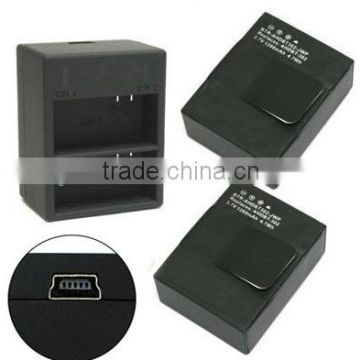 Hot Selling!!! Mini Dual charger for gopro hero 3 3+