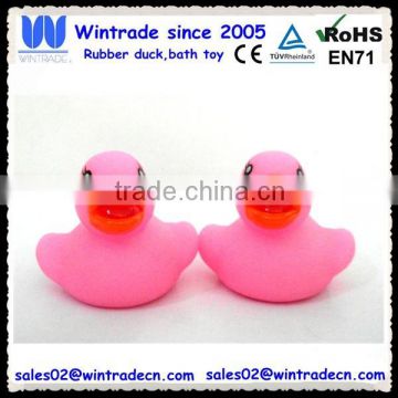 Mini pink floating bath toy duck for infant gift