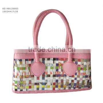 special style 2016 recycled newspaper handbag