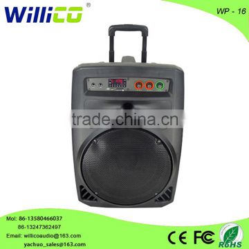 2016 new product portable active trolley speaker with wheels