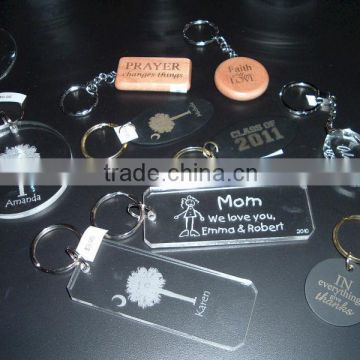 Arrival crystal keychain with letters (R-1458)