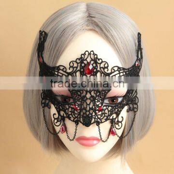 MYLOVE full face lace mask with red gem women sexy accessory MLMJ06
