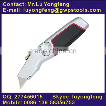 Heavu duty utility knife with zinc alloy housing and T-type blade