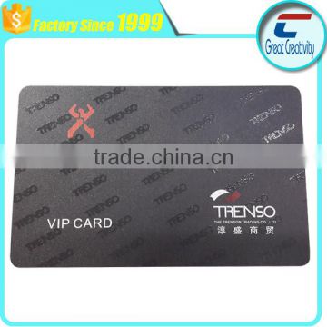 Full Color UV LOGO Coating Printing Frosted Finished PVC VIP Cards