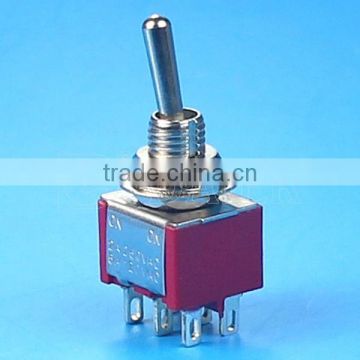 Toggle switch, MTS-202 ON-ON 6pin DPDT mini toggle switch~