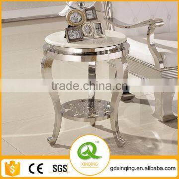 D351 New Design Living Room Round White Metal Side Table