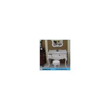 white sigle drawer toilet vanity cabinet