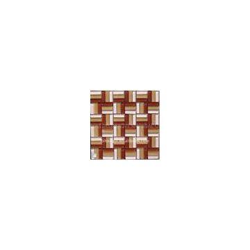 Brown crystal glass mix resin mosaic pattern