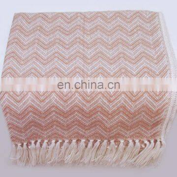 Alpaca Blanket Throw of Brown with White Color