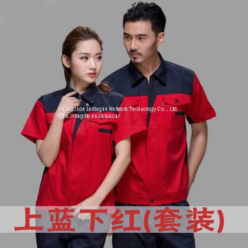 Workwear short sleeve suits customized 4S shop maintenance auto repair engineering clothing summer