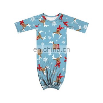 Infant Christmas Raglan Gown Toddler Sleeper Baby Gowns