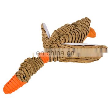 mini animal sex natural squeaker soft ducks brown striped paradise play dog toy