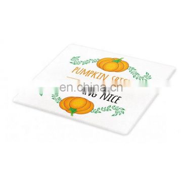 Low price 400x300mm clear tempered glass cutting boards  for kitchen glass art