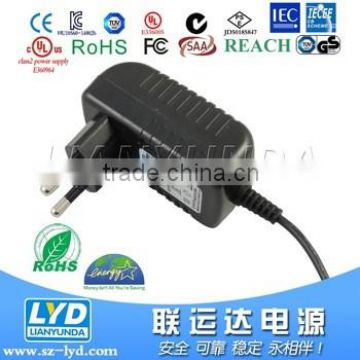 OEM ODM 24V 1.2A AC DC Power Adapter with 3 years warranty for voice amplifier